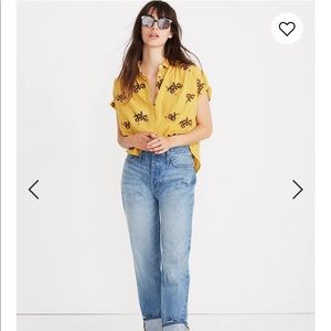 Madewell Embroidered Hilltop Shirt Size Small